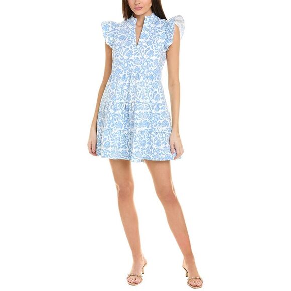 Sunburst Print Flutter Sleeve Flare Tunic main image 1